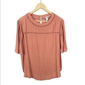 Ava & Viv Coral Flowy Blouse